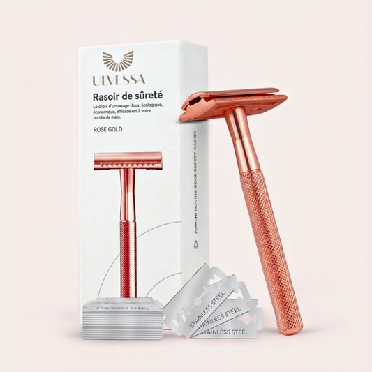 Rasoir de sûreté avec 20 lames incluses